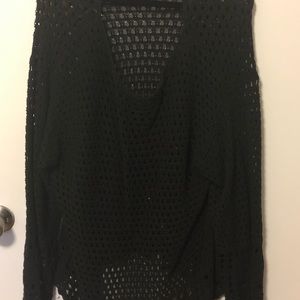 Crochet black sweater